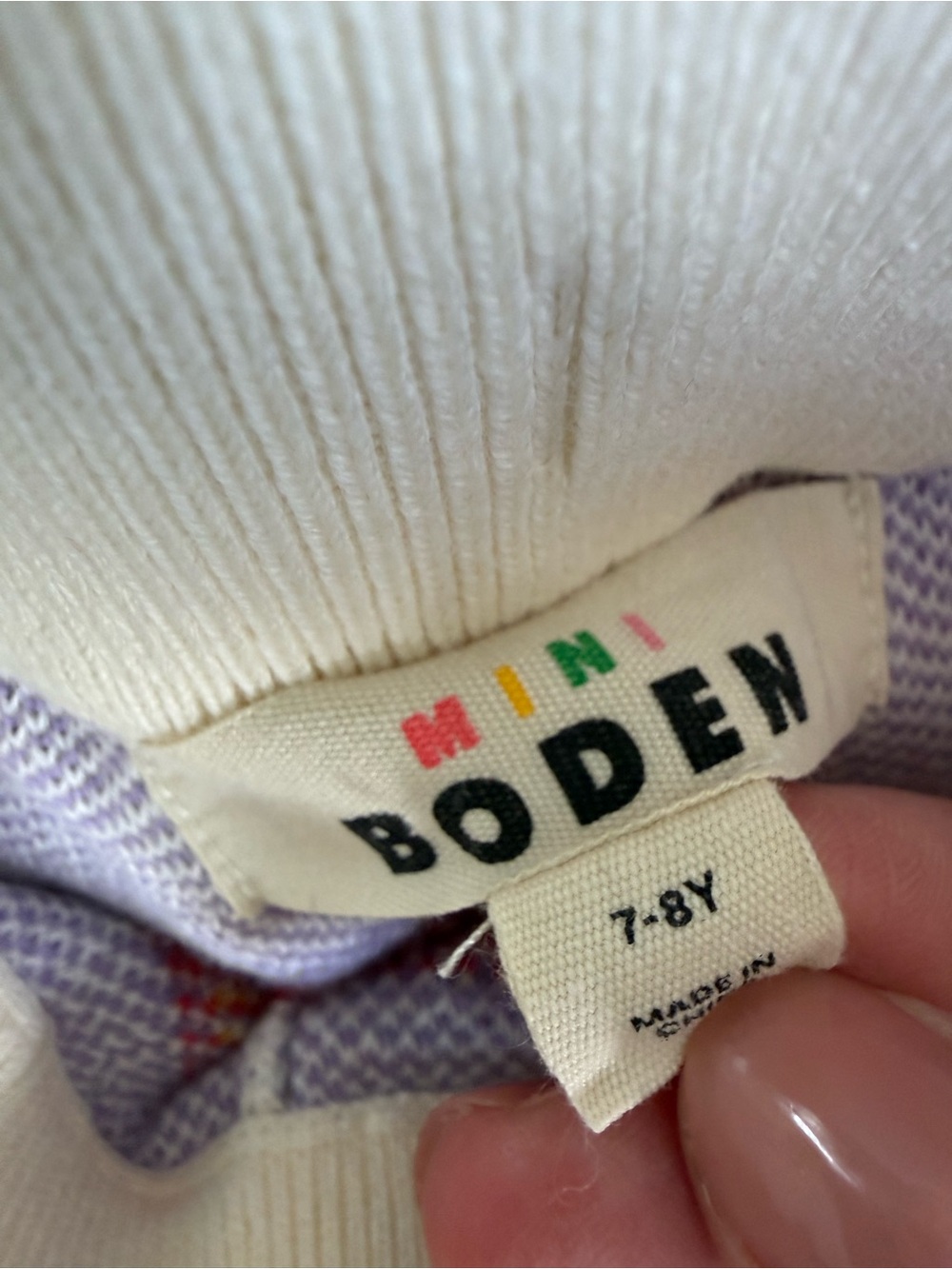 Mini Boden White Floral & Heart Knit Set - Picture 6 of 6